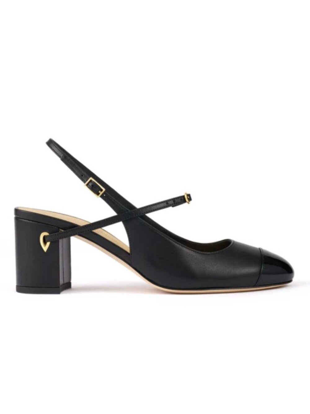 Jennifer Chamandi Mattia 65 Pumps Black Nappa Black Patent Toe Cap Size 38
